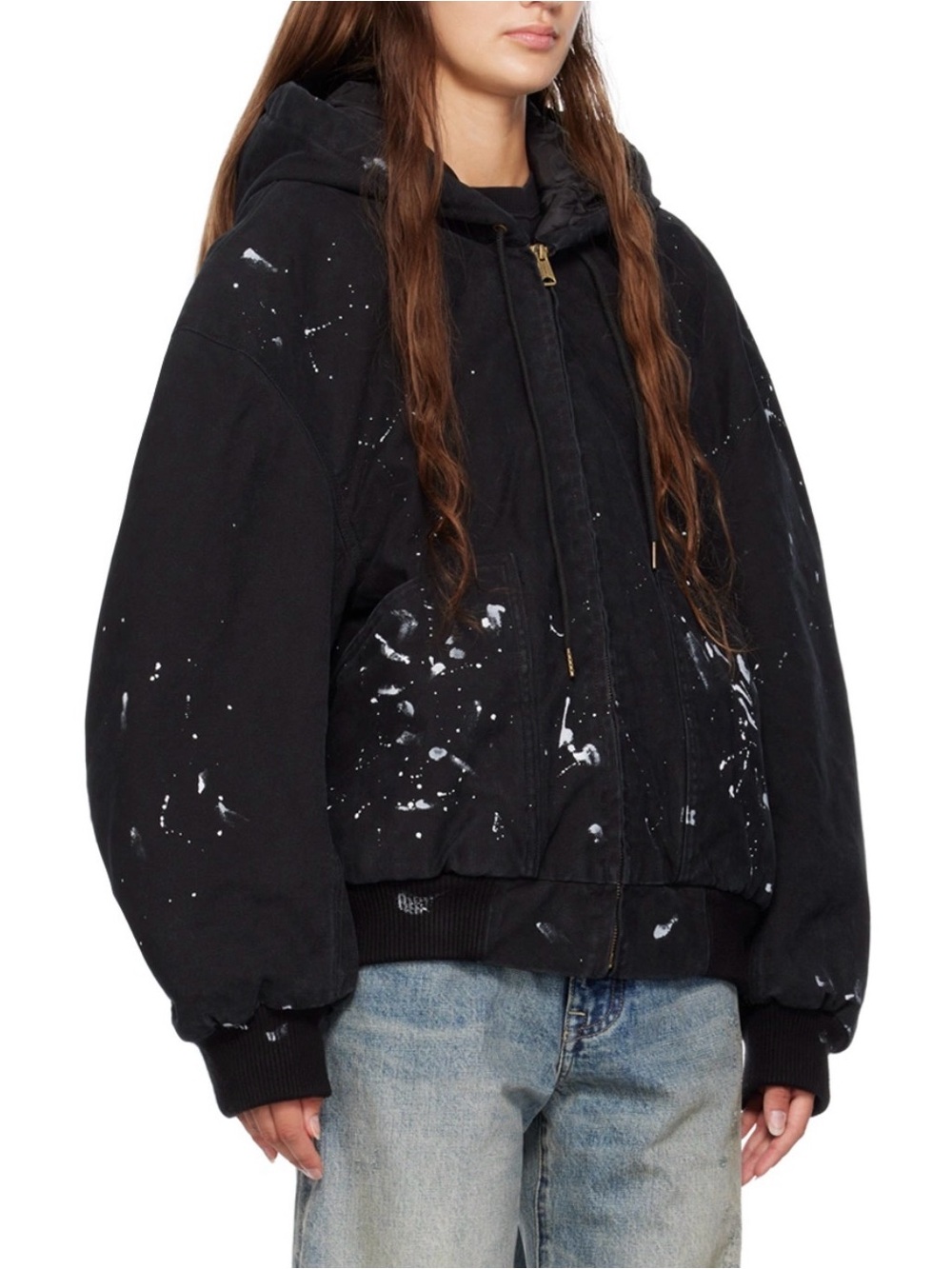R13 Black Hooded Oversized Jacket with Padded Lining Size S Unisex - Picture 5 of 16